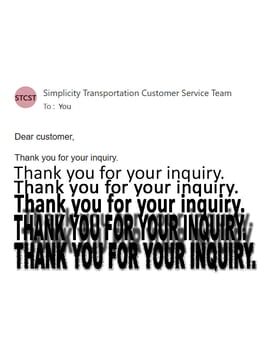 Thank You For Your Inquiry Cover