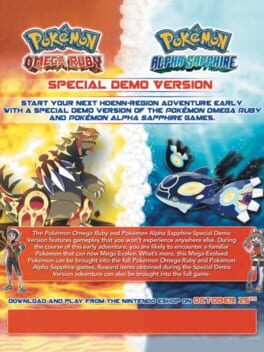 Pokémon Omega Ruby and Alpha Sapphire Special Demo Version Cover