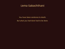 Lema Sabachthani Cover