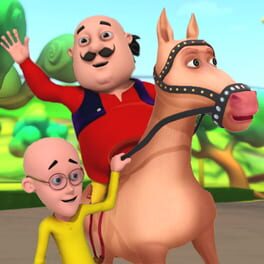 Motu Patlu Horse Riding Cover
