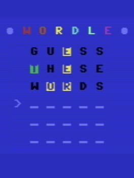 Wordle for Commodore 64 Cover