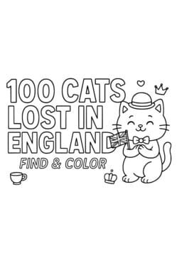 100 Cats Lost in England Find & Color Cover