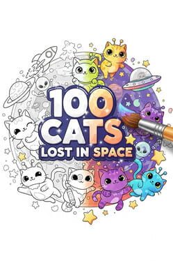 100 Cats Lost in Space Find & Color Cover
