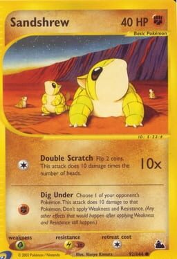Construction: Action - Map: Sandshrew Cover