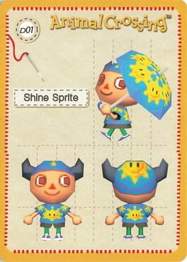 Animal Crossing-e: D01 - Design Card: Shine Sprite Cover