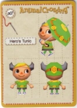 Animal Crossing-e: D07 - Design Card: Hero's Tunic Cover