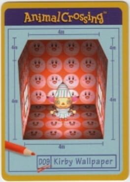 Animal Crossing-e: D09 - Design Card: Kirby Wallpaper Cover