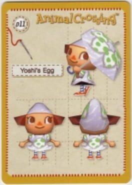 Animal Crossing-e: D11 - Design Card: Yoshi's Egg Cover