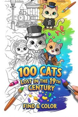 100 Cats Lost in the 19th Century Find & Color Cover