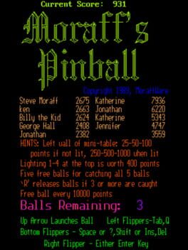 Moraff's Pinball Cover