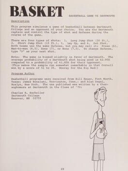 PDP 10 Timesharing Basketball Cover